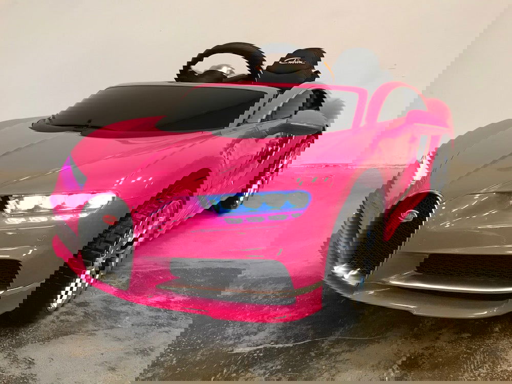 Bugatti Chiron elektrische kinderauto roze 12 volt - RideCars