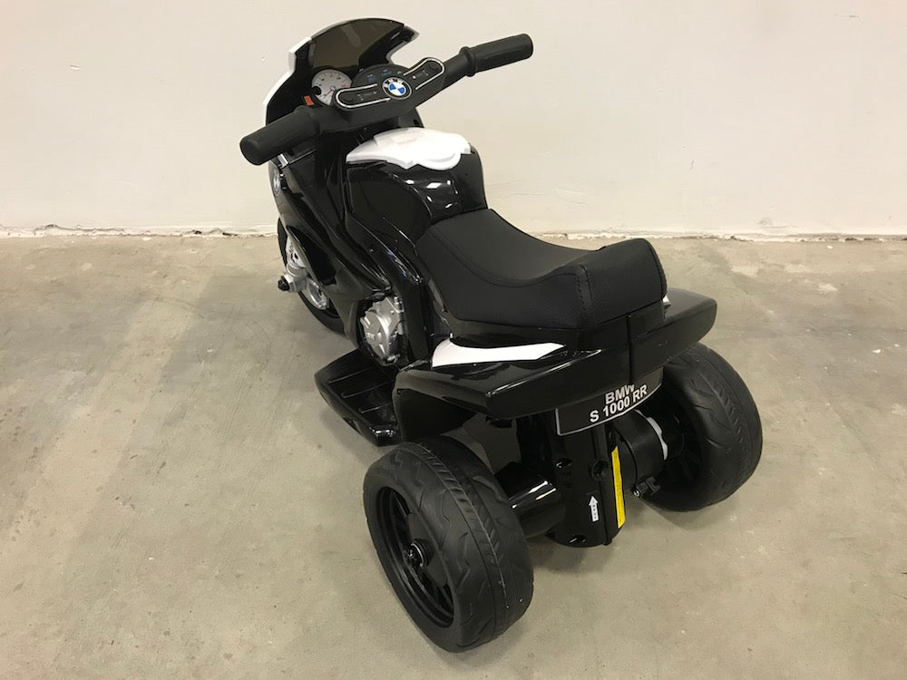 Elektrische kinder motor BMW S1000 mini kinder trike 6 volt zwart - RideCars