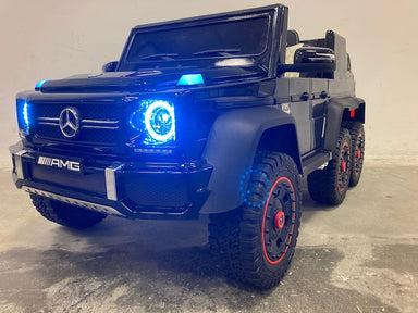 Elektrische kinderauto Mercedes G63 6x6 AMG zwart 1 persoons - RideCars
