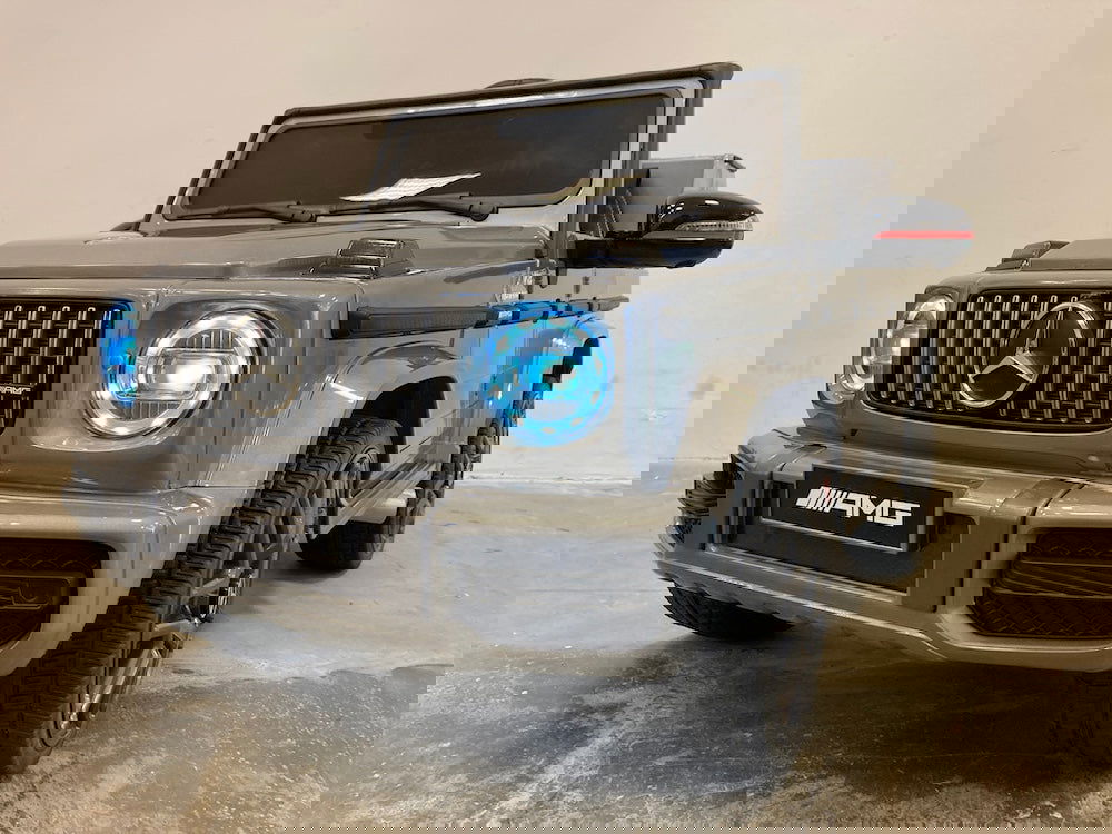 Elektrische kinderauto Mercedes G63 AMG 12 volt zilver grijs - RideCars