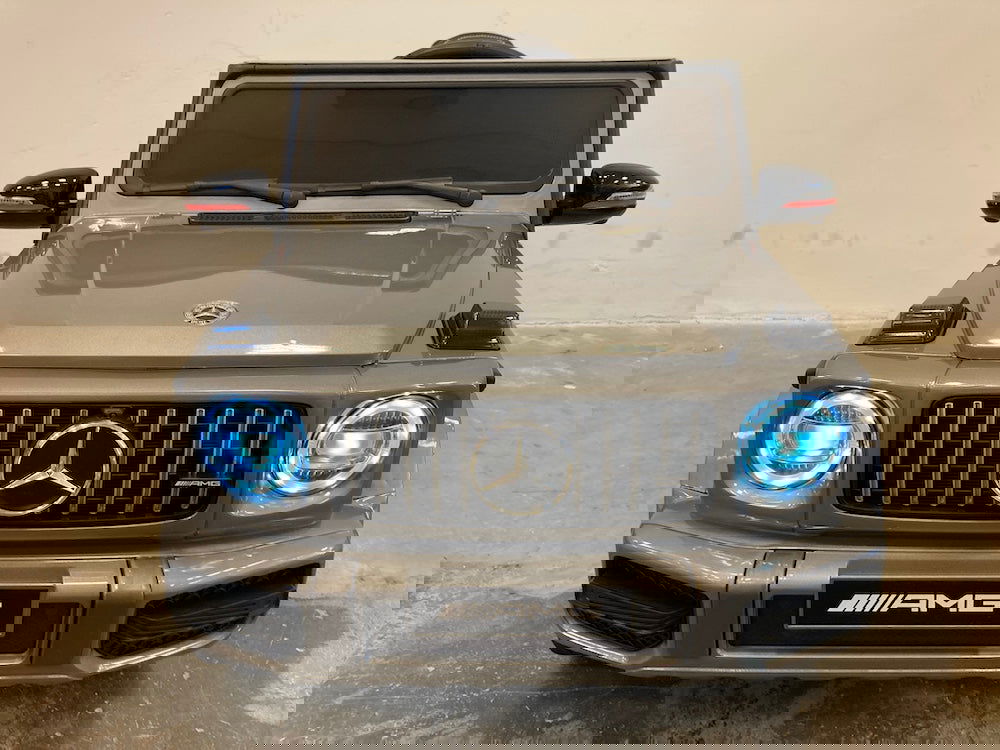 Elektrische kinderauto Mercedes G63 AMG 12 volt zilver grijs - RideCars