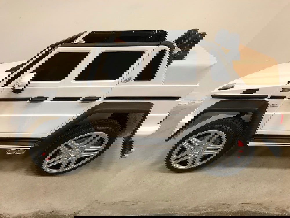 Elektrische kinderauto Mercedes G650 Maybach wit 12 volt 2.4G RC - RideCars
