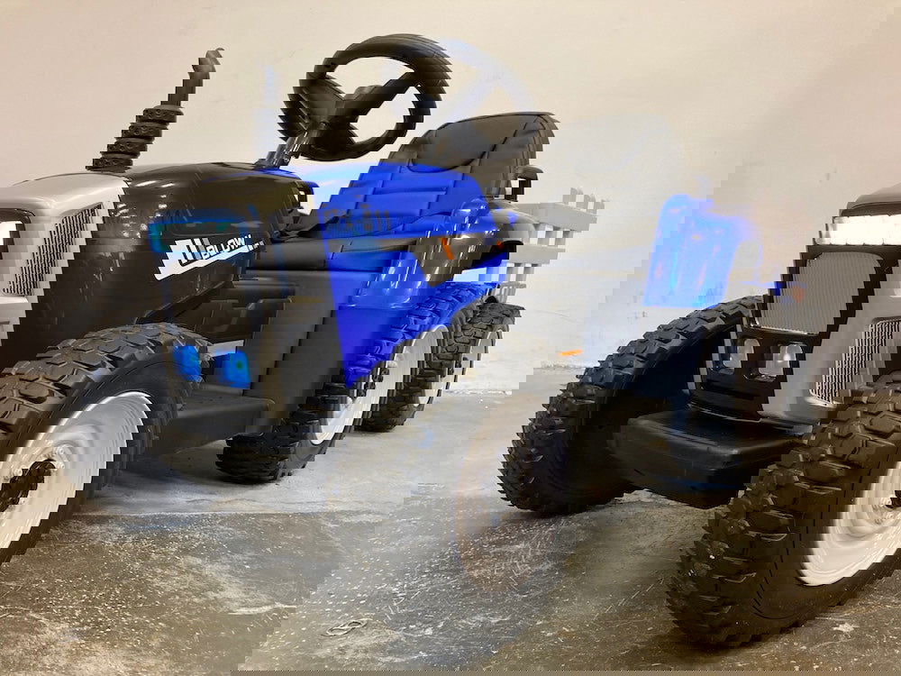 Elektrische kindertractor met aanhanger 12 volt blauw - RideCars