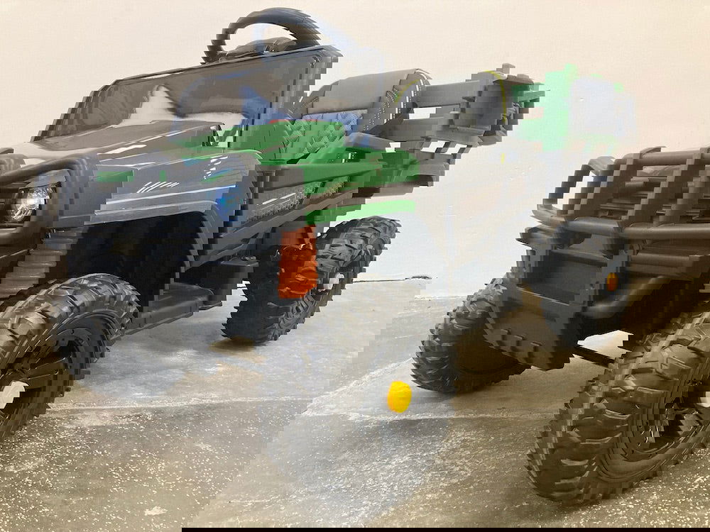 Kinder jeep transporter groen 12 volt - RideCars