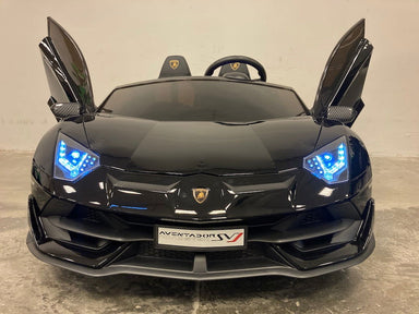 Kinderauto Lamborghini Aventador zwart twee persoons 24 volt drift - RideCars