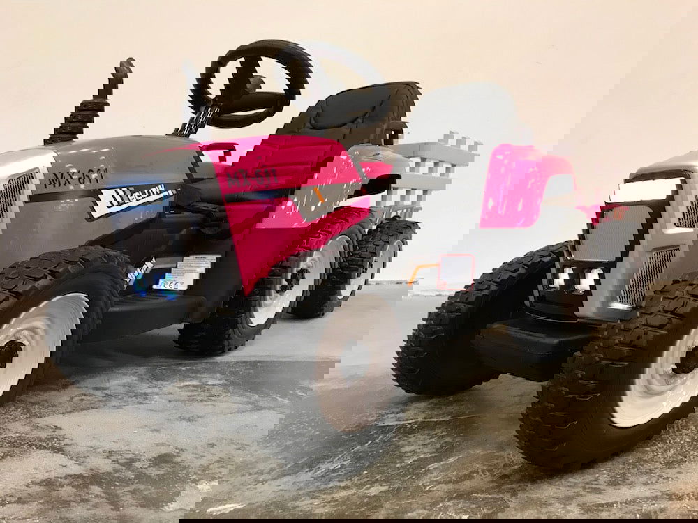 Speelgoed kinder tractor met aanhanger 12 volt 2.4 RC roze - RideCars