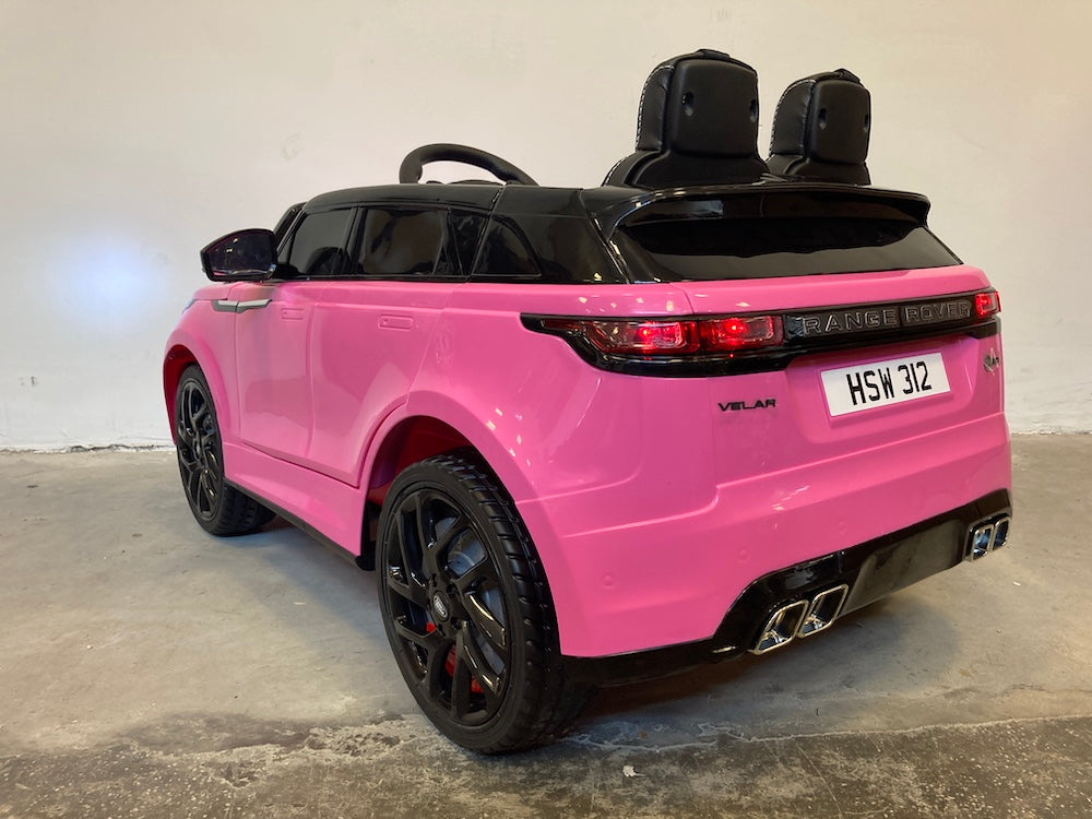 Elektrische auto kind Range Rover Velar roze 12 volt (6769841537182)