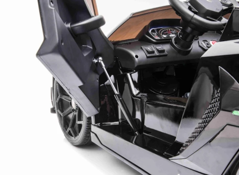 Lamborghini Aventador SVJ 24V elektrische kinderauto wit - twee persoons