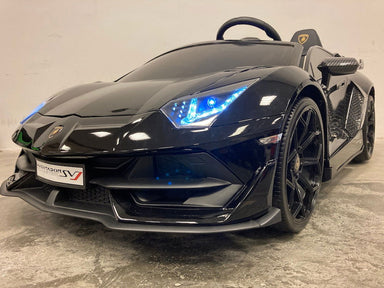 Accu Kinderauto Lamborghini Aventador 12 volt zwart - twee persoons - RideCars