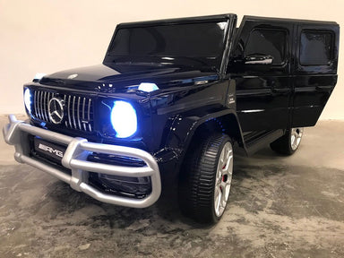 Accu kinderauto Mercedes G63 twee persoons zwart 24 volt 4x4 - RideCars