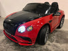 Accu kinderautoi Bentley Continental rood zwart 12 volt - RideCars