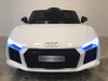 Audi R8 elektrische kinderauto wit 12 volt 2.4G RC - RideCars