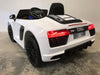 Audi R8 elektrische kinderauto wit 12 volt 2.4G RC - RideCars
