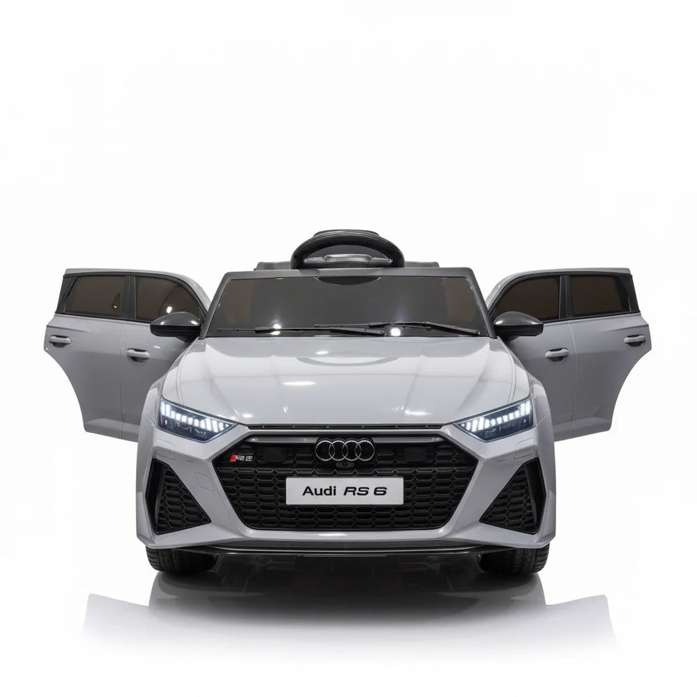 Audi RS6 | elektrische kinderauto 12V grijs