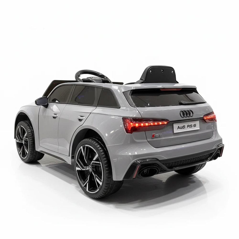 Audi RS6 | elektrische kinderauto 12V grijs