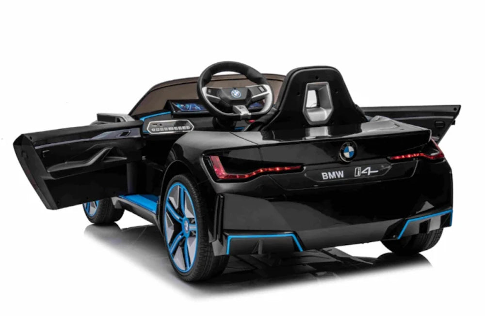 BMW i4 | Elektrische kinderauto 12V zwart