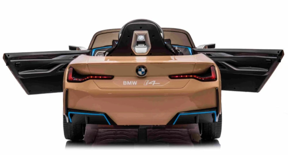 BMW i4 | Elektrische kinderauto 12 volt beige
