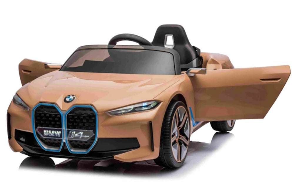 BMW i4 | Elektrische kinderauto 12 volt beige