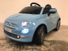 Bestuurbare auto kind Fiat 500 12 volt softstart blauw - RideCars