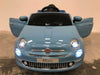 Bestuurbare auto kind Fiat 500 12 volt softstart blauw - RideCars