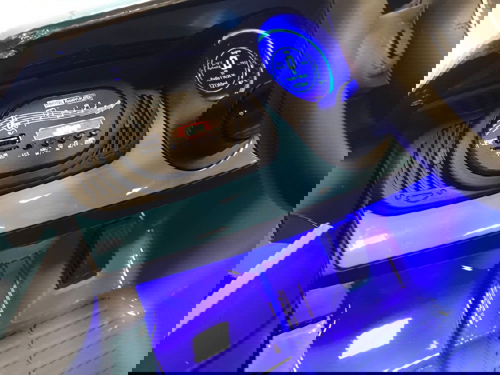Bestuurbare auto kind Fiat 500 12 volt softstart blauw - RideCars
