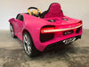 Bugatti Chiron elektrische kinderauto roze 12 volt - RideCars