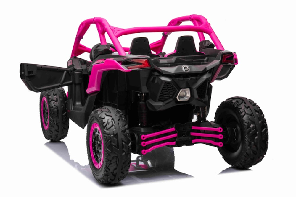 Can-Am Maverick  kinderbuggy 24V 4WD +videoscherm 2 persoons roze