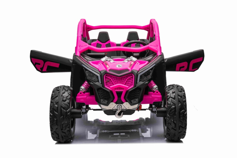 Can-Am Maverick  kinderbuggy 24V 4WD +videoscherm 2 persoons roze
