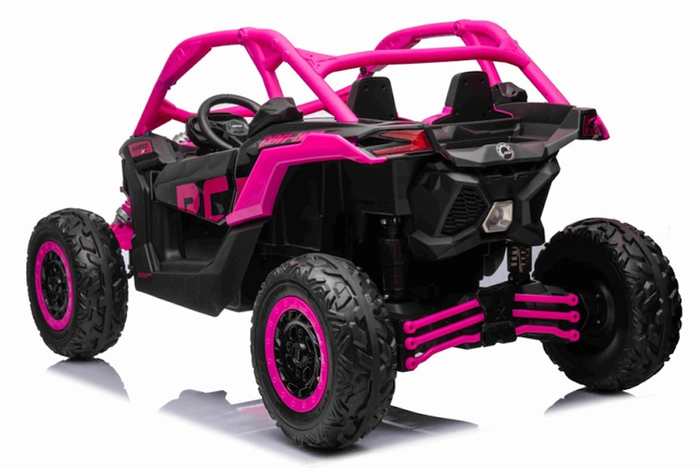 Can-Am Maverick  kinderbuggy 24V 4WD +videoscherm 2 persoons roze