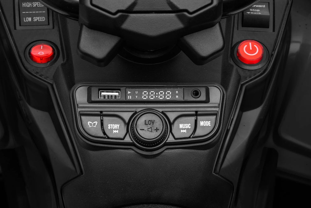 Can-Am Outlander | kinder quad 24V 4WD 2 zitter zwart