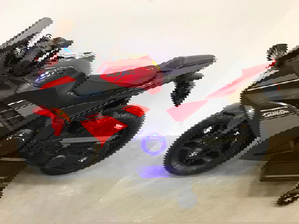 ELEKTRISCHE KINDERMOTOR NINJA 12 VOLT METALLIC ROOD - RideCars
