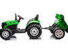 Kindertractor 24 volt met aanhanger (groen) | Ridecars.nl