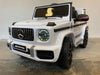 Elektrische auto kind Mercedes G63 AMG 12 volt 2.4G RC wit - RideCars