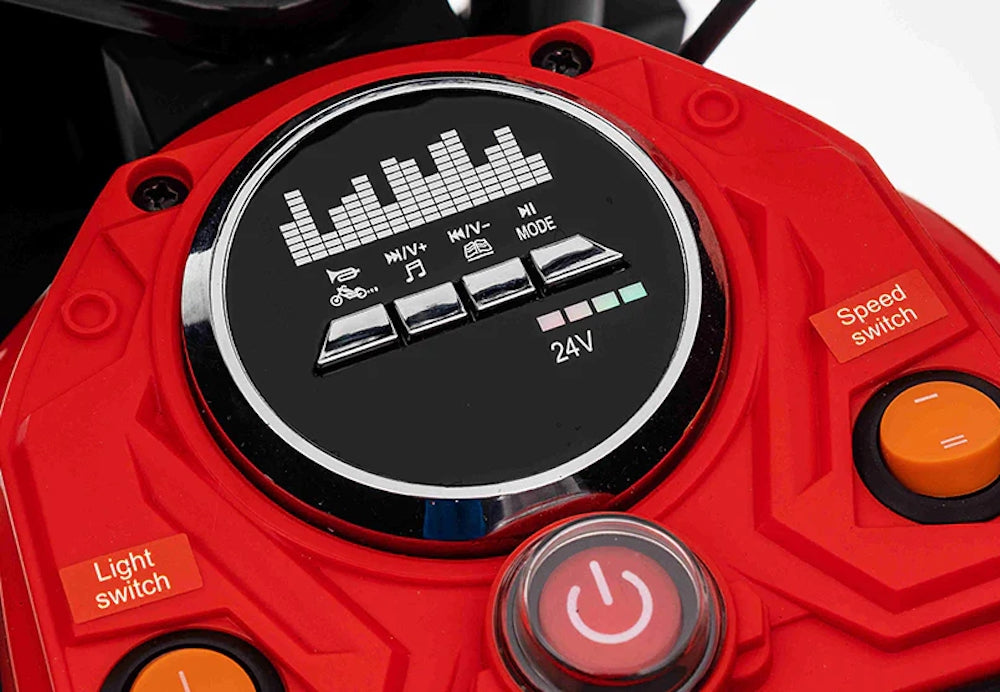 Elektrische kindermotor 24V rood