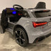 Elektrische kinderauto Audi RS6 grijs 12 volt - RideCars