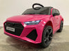Elektrische kinderauto Audi RS6 roze 12 volt - RideCars
