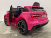 Elektrische kinderauto Audi RS6 roze 12 volt - RideCars