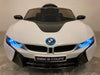 Elektrische kinderauto BMW i8 wit - 12 volt softstart - RideCars
