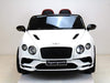 Elektrische kinderauto Bentley Continental 1,5 persoons wit - RideCars