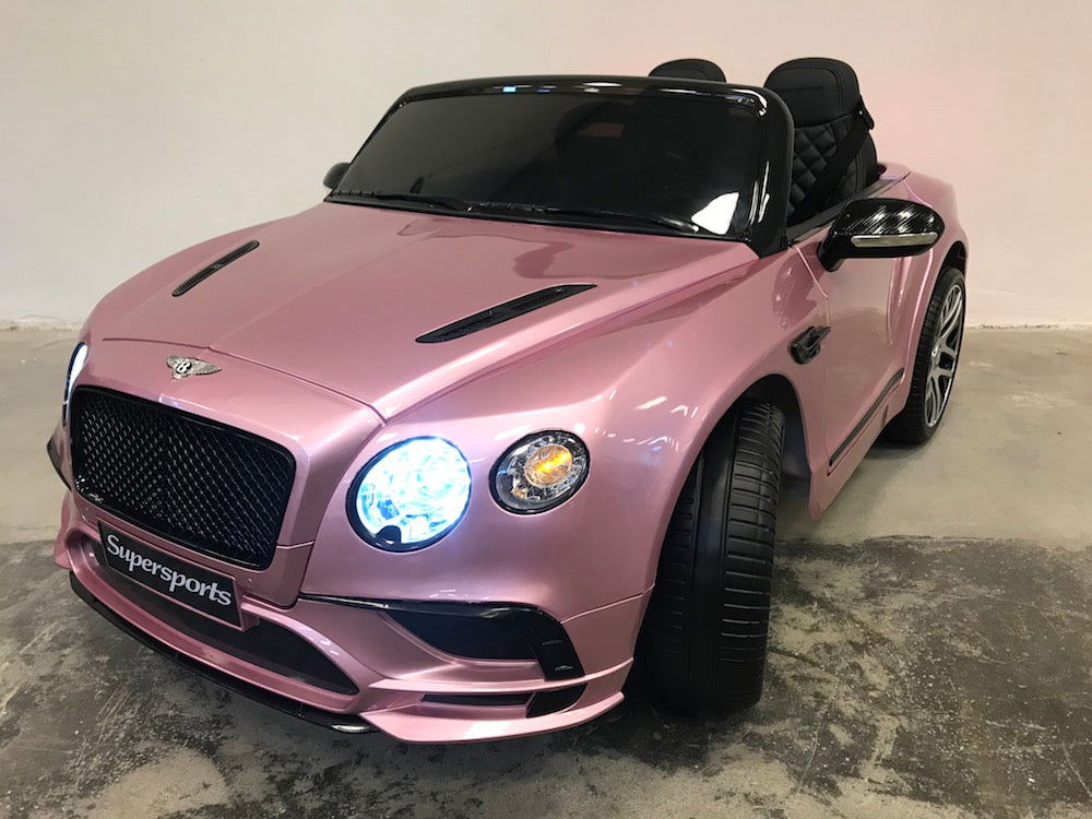 Elektrische kinderauto Bentley Continental roze metallic - RideCars