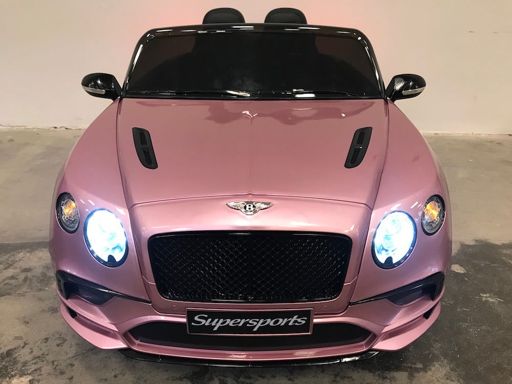 Elektrische kinderauto Bentley Continental roze metallic - RideCars