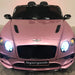 Elektrische kinderauto Bentley Continental roze metallic - RideCars