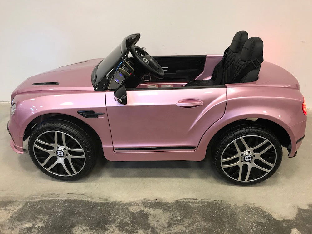 Elektrische kinderauto Bentley Continental roze metallic - RideCars