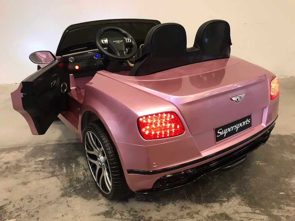 Elektrische kinderauto Bentley Continental roze metallic - RideCars