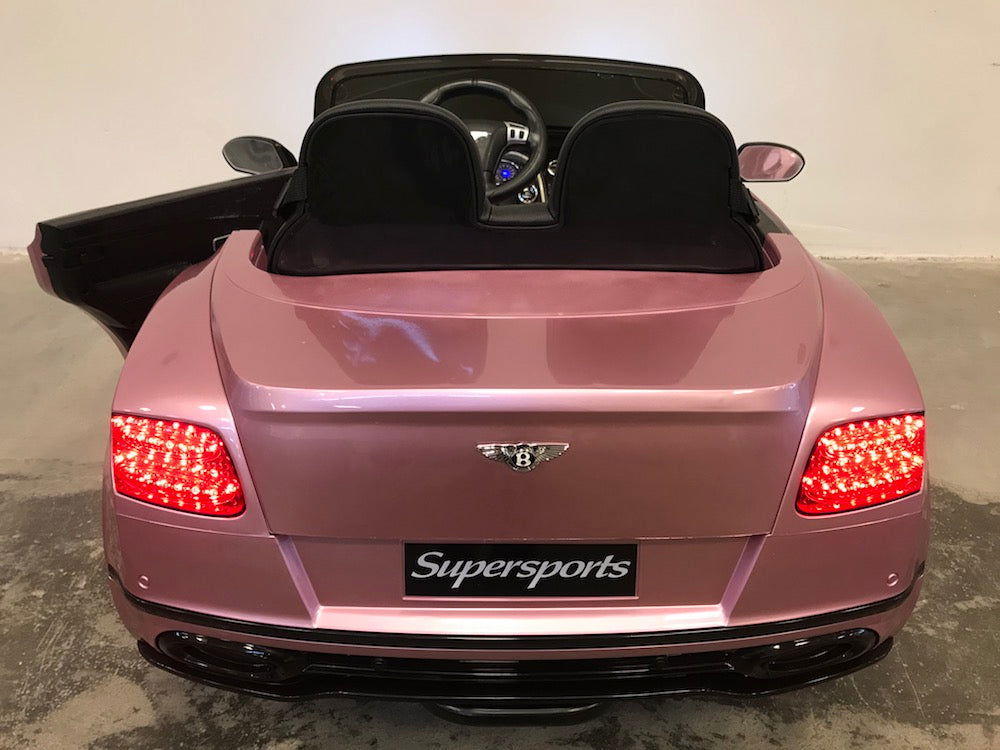 Elektrische kinderauto Bentley Continental roze metallic - RideCars