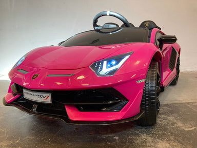 Elektrische kinderauto Lamborghini Aventador SVJ Roze - RideCars