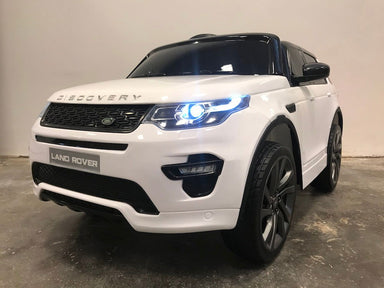 Elektrische kinderauto Land Rover Discovery - MP4 scherm - 12 volt - wit - RideCars