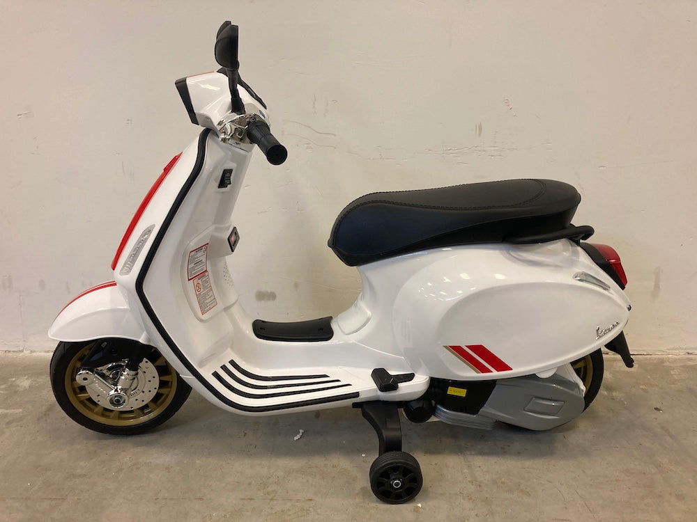 Elektrische kinderscooter Vespa Sprint wit - RideCars