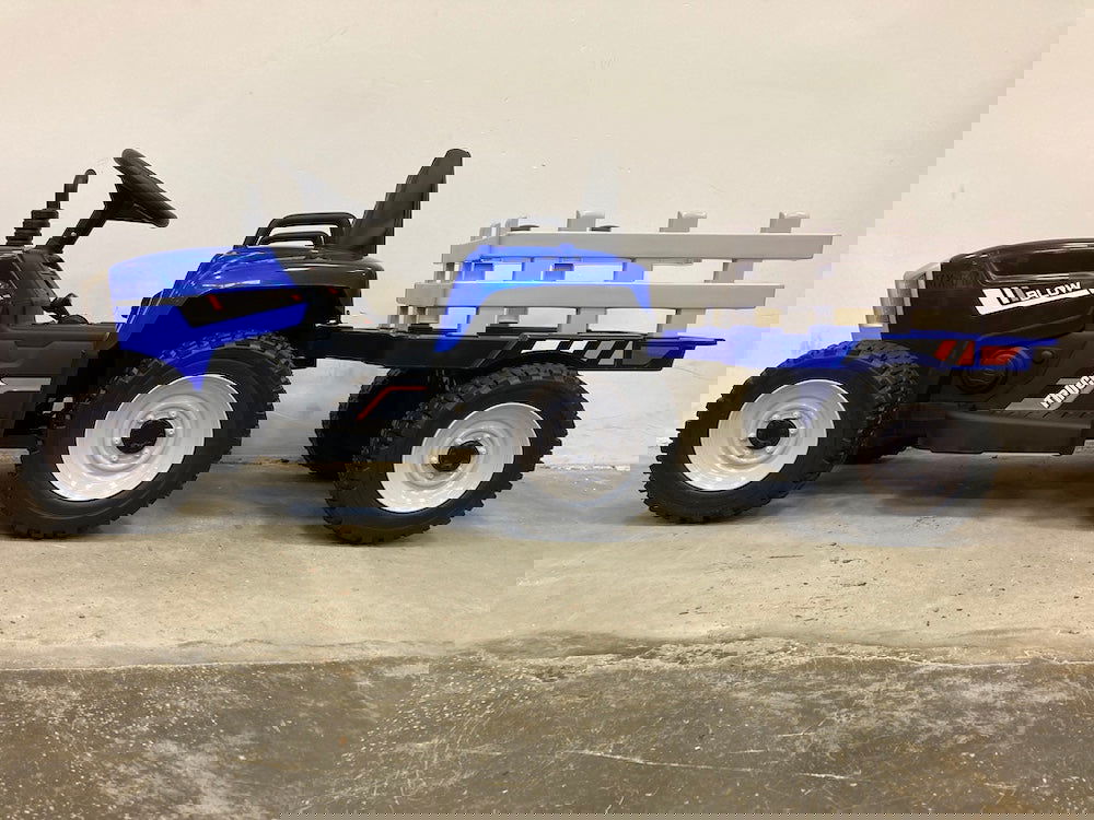 Elektrische kindertractor met aanhanger 12 volt blauw - RideCars
