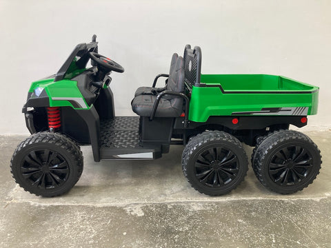 Gator farmer truck elektrische kinderauto 6 wielen 4x4 - twee persoons